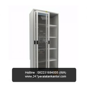 Steel Cupboard Pintu Sliding Kaca