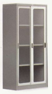 Lemari Arsip Sliding Glass Door 3 Shelfs Alba